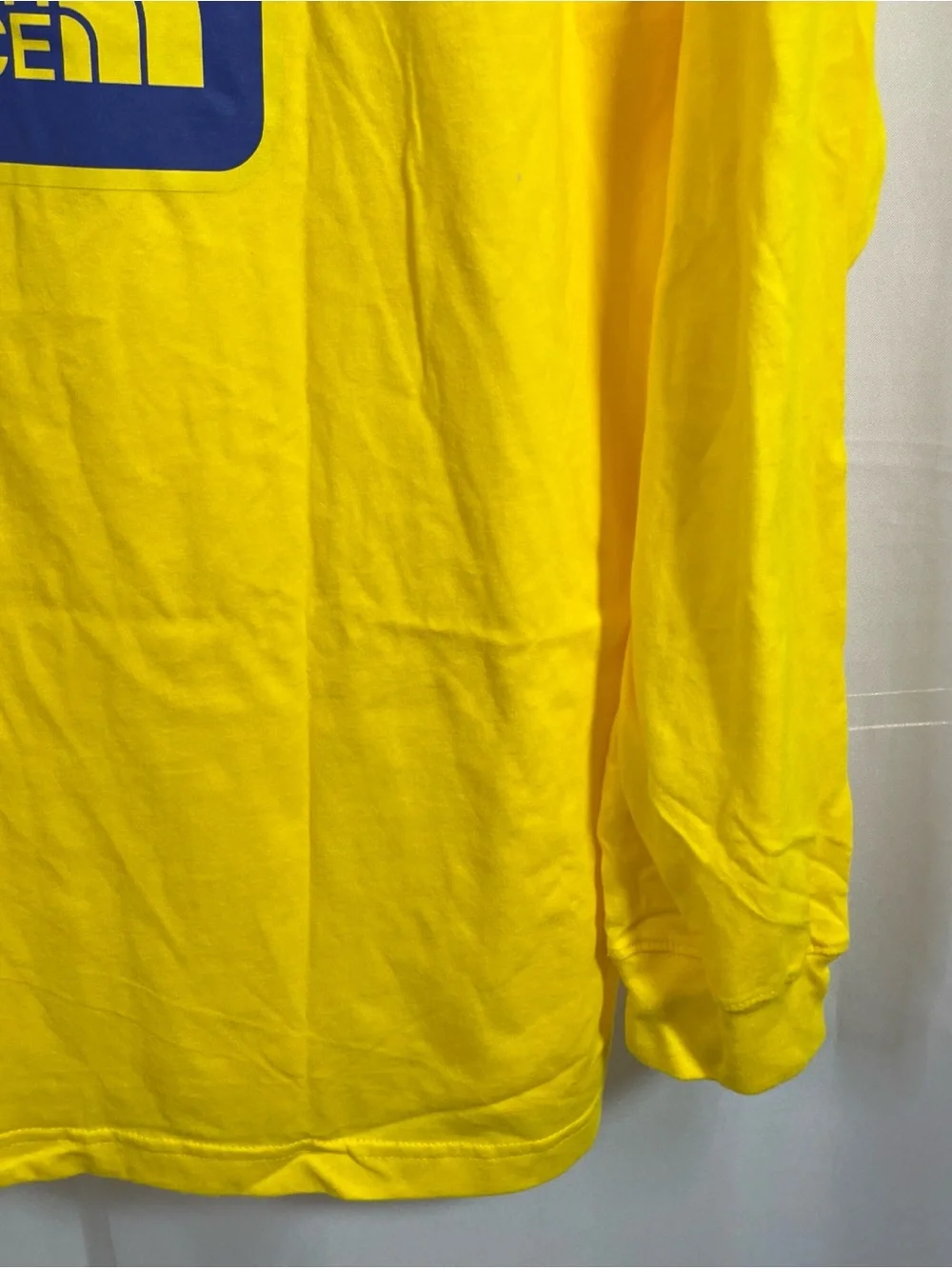 The North Face Long Sleeve Men's Crew Neck Tee Shirt Lightning Yellow XL NWT